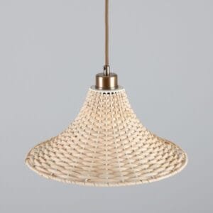 Savannah Large Bell-Shaped Rattan Pendant Light 34.5cm Rattan & Rafia Lighting Collection Great Lighting UK Ltd